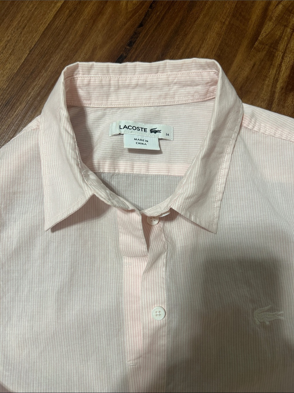 Lacoste Light Pink Button-Down Shirt